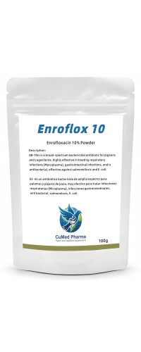 CuMed Pharma - Enroflox 10 100gr - Enrofloxacine 10% - broad-spectrum - Racing Pigeons