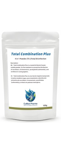 CuMed Pharma - Total Combination Plus (TC+) - Coccidiosis, Ornithosis, Respiratory Tract and Canker - Racing Pigeons