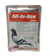 All-In-One 100gr - Coccidiosis, Canker, Worms and respiratory - Powder Treatment - Racing Pigeons All-In-One 100gr - Coccidiosis, Canker, Worms and respiratory - Powder Treatment - Racing Pigeons