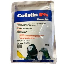 Colistin Sulfate 5% Powder 100gr - E-coli - Salmonella - Racing Pigeons