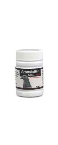 Amoxicillin 10mg - 100 TABLETS - broad spectrum - Racing Pigeons