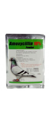 Amoxicillin 10% - 100g - E-Coli - Salmonella - Racing Pigeons