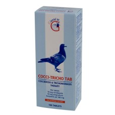 Giantel - Cocci-Tricho Tab 100 tablets - Coccidiosis - Canker - Racing Pigeons
